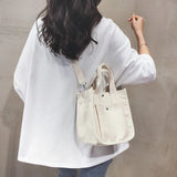 Women's Canvas Crossbody Tote Bag Large Capacity Shoulder Bag