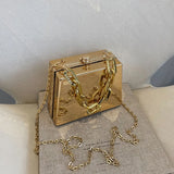 Women's PVC Crossbody Bag Chain Messenger Beach Tote