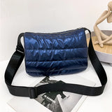 Women's Nylon Crossbody Bag Winter Casual Shoulder Purse Solid Color