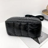 Women's Nylon Crossbody Bag Winter Casual Shoulder Purse Solid Color
