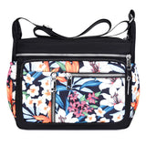 Floral Crossbody Bag Waterproof Nylon Shoulder Messenger Top-handle Handbag