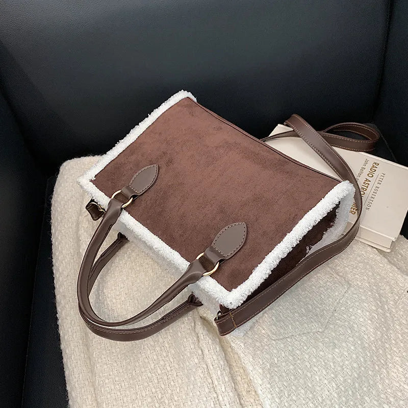 Women's Crossbody Bag Retro Solid Matte PU Leather Shoulder Bag