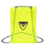 Clear Transparent Women's Crossbody Bag Chain Mini Purse Phone Pouch