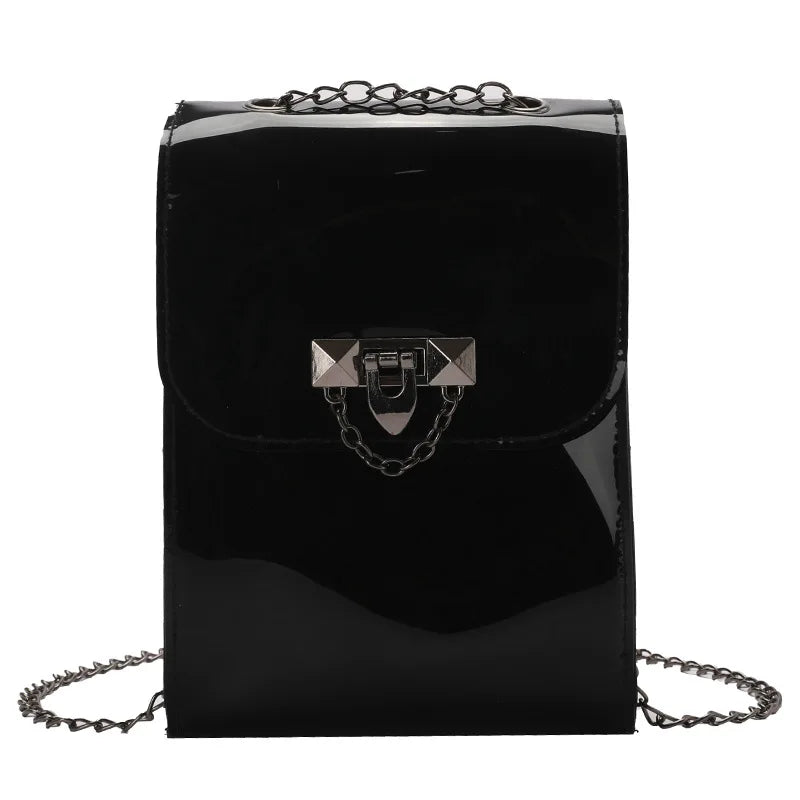 Clear Transparent Women's Crossbody Bag Chain Mini Purse Phone Pouch