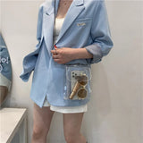 Clear Transparent Women's Crossbody Bag Chain Mini Purse Phone Pouch