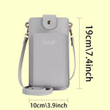 Pink PU Leather Crossbody Shoulder Bag with Card Holder