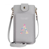 Pink PU Leather Crossbody Shoulder Bag with Card Holder