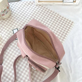 Canvas Mini Shoulder Bag Girls Small Wallets Shopper Bag Crossbody Bag