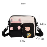 Women's Mini Shoulder Bag with Multiple Pocket Zipper Crossbody Bag