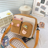 Women's Mini Shoulder Bag with Multiple Pocket Zipper Crossbody Bag