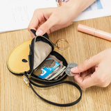 Cow Cartoon PU Wallet Zipper Purse Mini Handheld Money Pouch