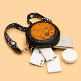 Retro Cartoon Leather Shoulder Bag for Women