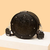 Retro Cartoon Leather Shoulder Bag for Women