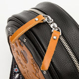 Retro Cartoon Leather Shoulder Bag for Women