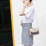 Fox Print Cross-Body Shoulder Bag Chain Strap Mini Square Bags