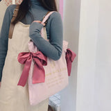 Girl Bow Handbags Teen Schoolbag Tote Shopping Bag