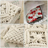Women's Tassel Clutch Bag Portable Rope Weaving Bag
