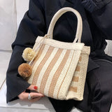 Women's Summer Straw Crossbody Shoulder Bag Rattan Braided Handbag