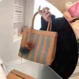 Women's Summer Straw Crossbody Shoulder Bag Rattan Braided Handbag