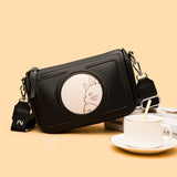 Women's Totoro Cartoon Leather Shoulder Bag Retro Handbag