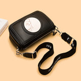 Women's Totoro Cartoon Leather Shoulder Bag Retro Handbag