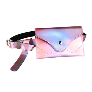 Women's Small Square Bag Fanny Pack Cell Phone Type Belt for Shopping