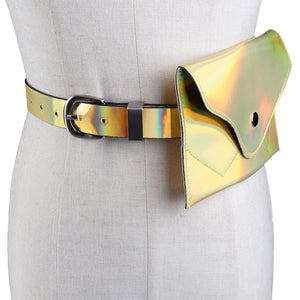 Women's Small Square Bag Fanny Pack Cell Phone Type Belt for Shopping