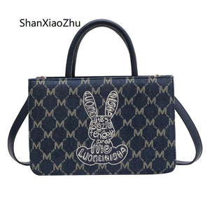 Women's Denim Tote Bag Canvas Large Capacity Crossbody Shoulder Shopper Bags