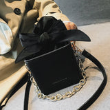 Women's Bow Chain Shoulder Messenger Mini Box Bag
