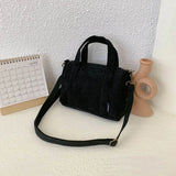 Corduroy Tote Bag Shoulder Shopper Crossbody Travel Phone Pouch