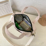 Corduroy Tote Bag Shoulder Shopper Crossbody Travel Phone Pouch