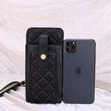 Women's Diagonal Cross Sheepskin Bag Small Mobile Phone Rhombus Shoulder Bag