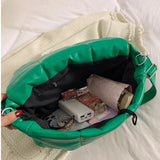 Women's Down Shoulder Bag PU Leather Flap Messenger Bag