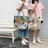 Ethnic Embroidery Canvas Handbag Tote Reusable Shoulder Bag