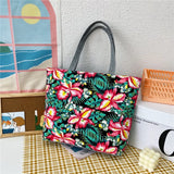 Ethnic Style Printed Canvas Handbag Casual Tote Shopping Bag