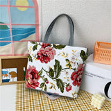 Ethnic Style Printed Canvas Handbag Casual Tote Shopping Bag