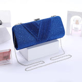 Women's Evening Bag Small Chain Wedding Sequin Clutch Bag Silver Shoulder Bag