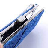 Women's Evening Bag Small Chain Wedding Sequin Clutch Bag Silver Shoulder Bag