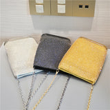 Retro Clutch Crossbody Bag Crystal Rhinestone Evening Purse