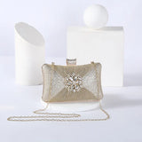 Apricot Crystal Evening Clutch Bag Party Purse Wedding Handbag
