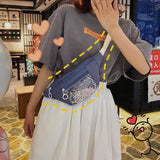 Canvas Waist Pack Shoulder Bag for Women
