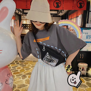 Canvas Waist Pack Shoulder Bag for Women