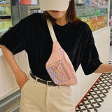 Canvas Waist Pack Shoulder Bag for Women