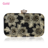 Vintage Embroidery Flower Rose Rhinestones Purse Party Wedding Ladies Bag