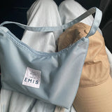 Nylon Messenger Bag Solid Letter Purse Handbag Shopper Bag