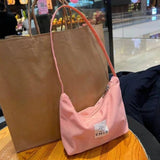 Nylon Messenger Bag Solid Letter Purse Handbag Shopper Bag