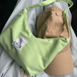 Nylon Messenger Bag Solid Letter Purse Handbag Shopper Bag