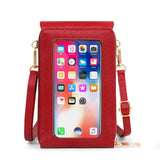 Small Crossbody Shoulder Bag Touch Screen Cell Phone Wallet Purse Leather Clutch