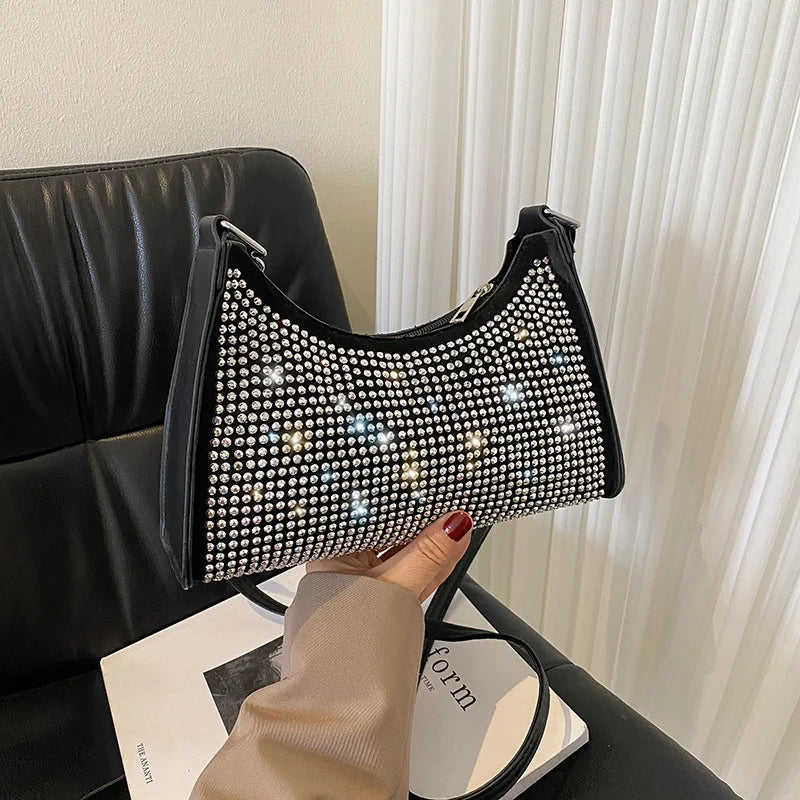 Women's Diamond Shoulder Messenger Bag Crossbody Handbag