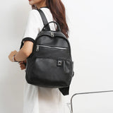 Women's Large Capacity PU Leather Backpack for Girls School